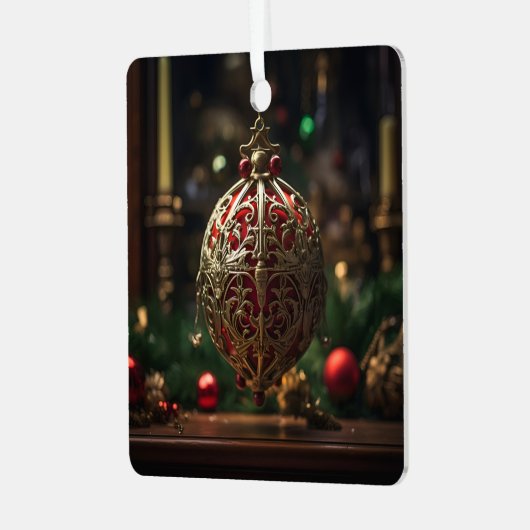 Oude wereld Kerstvakantie ornament (Voorkant links)