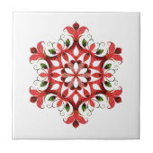 Oude Wereld  Land Rood Ontwerp Keramische Tegel Tegeltje (Voorkant)