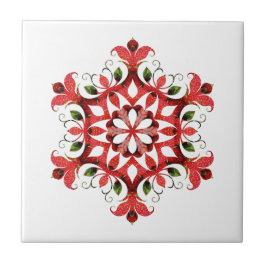 Oude Wereld Land Rood Ontwerp Keramische Tegel Tegeltje