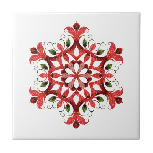 Oude Wereld  Land Rood Ontwerp Keramische Tegel Tegeltje (Voorkant)