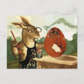  OUDE WERELD MR. RABBIT PAINTING EGG BRIEFKAART (Voorkant)