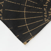 Oude Wereld Nautical Anchor Monogram Black Fleece Deken (Hoek)