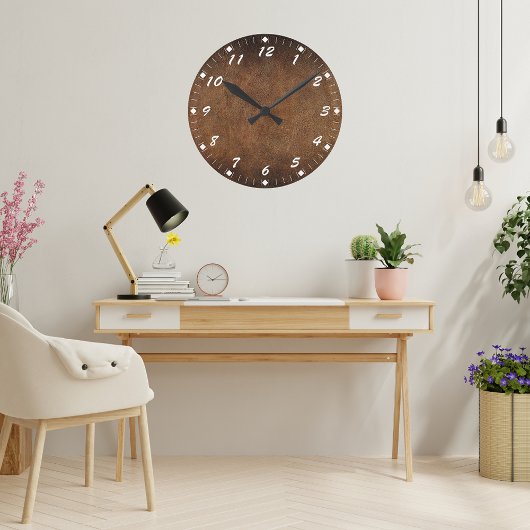 Oude Wereld Nep Leer Ronde Klok