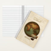 Oude Wereld Nieuwe Wereldkaarten Custom Steampunk  Notitieboek (Binnen)