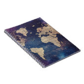 Oude Wereld Paarse Hemelkaart Notitieboek (Rechterzijde)