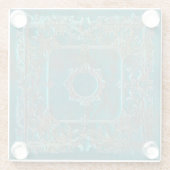 Oude wereld patina look gloed ontwerp glazen onderzetter (Achterkant)