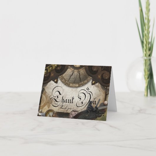 Oude Wereld Piraten Thema Bedankkaart (Voorkant)