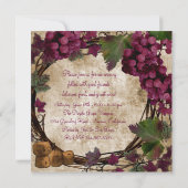 Oude Wereld Rode Groene Druiven Wijnproeverij Kaart (Achterkant)