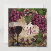 Oude Wereld  Rode Groene Druiven Wijnproeverij Kaart (Voorkant)