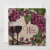 Oude Wereld  Rode Groene Druiven Wijnproeverij Kaart (Voorkant)