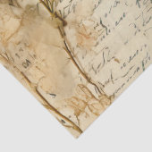 Oude Wereld Romantische Perkamenten Brief Tissuepapier (Detail)