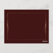Oude Wereld Rood & Wit Wijnglas Tafelnummer Kaart (Achterkant)