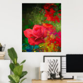 Oude Wereld Roos ontwerp Poster (Thuiskantoor)