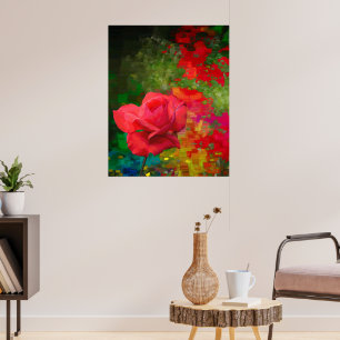 Oude Wereld Roos ontwerp Poster