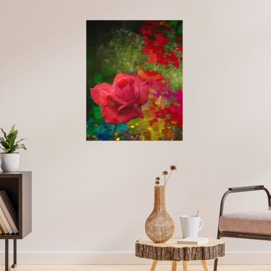 Oude Wereld Roos ontwerp Poster (Woonkamer 3)