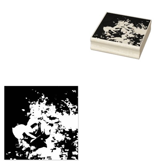 Oude Wereld Roos ontwerp Rubberstempel (Gestempeld)