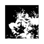 Oude Wereld Roos ontwerp Rubberstempel (Afrduk)