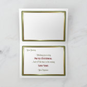 Oude Wereld Santa & Cherub - Verzen Feestdagen Kaart (Binnen)