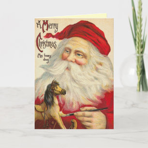  Oude Wereld Santa Christmas Kaart