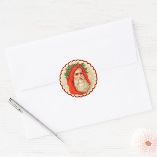  Oude Wereld Santa Sticker (Envelop)