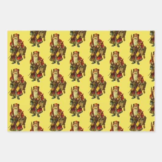  Oude Wereld Santas Inpakpapier Vel (Voorkant 2)