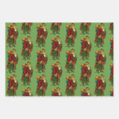  Oude Wereld Santas Inpakpapier Vel (Voorkant)