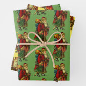  Oude Wereld Santas Inpakpapier Vel (In situ)