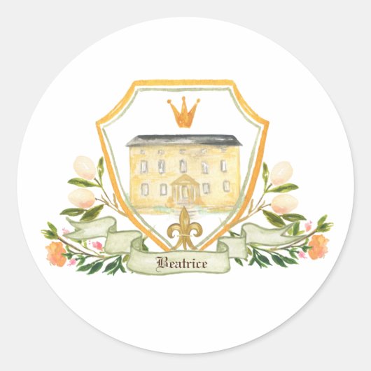 Oude Wereld Shakespeare | Sprookje Ronde Sticker (Voorkant)