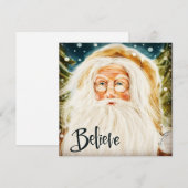 Oude Wereld Sinterklaas Geloof in Kerst Inspiratie Feestdagenkaart (Voorkant / Achterkant)