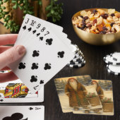 Oude Wereld Stijl Kerstman Spelen  Pokerkaarten (Insitu)