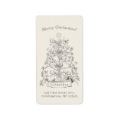 Oude Wereld Traditionele Kerstmis Etiket (Voorkant)