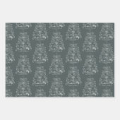 Oude Wereld Traditionele Kerstmis Inpakpapier Vel (Voorkant 2)