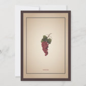 Oude Wereld Tuscan Grapevine Wine Tasting Party Kaart (Achterkant)