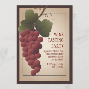 Oude Wereld Tuscan Grapevine Wine Tasting Party Kaart