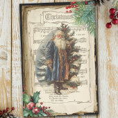 Oude Wereld Vader Kerst & Bladmuziek Decoupage Tissuepapier