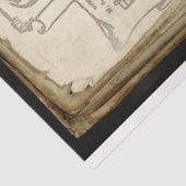 Oude Wereld Vader Kerst & Bladmuziek Decoupage Tissuepapier (Detail)