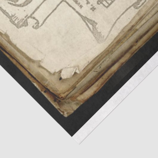 Oude Wereld Vader Kerst & Bladmuziek Decoupage Tissuepapier (Detail)