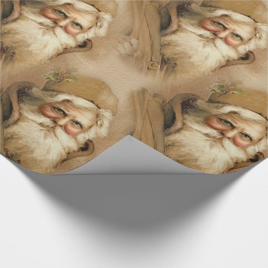 Oude Wereld Victoriaans Sinterklaas Cadeaupapier (Hoek)