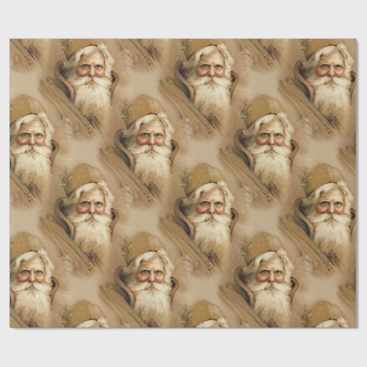 Oude Wereld Victoriaans Sinterklaas Cadeaupapier (Vlak)