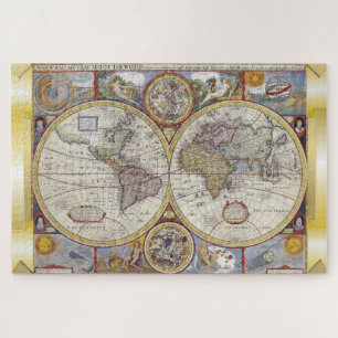 Oude Wereld Vintage Kaart Legpuzzel