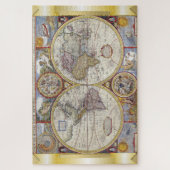 Oude Wereld Vintage Kaart Legpuzzel (Verticaal)