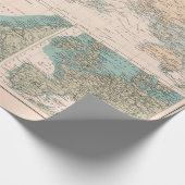 Oude Wereld Visserij Kaart (1907) Cadeaupapier (Hoek)