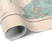 Oude Wereld Visserij Kaart (1907) Cadeaupapier (Rol Hoek)