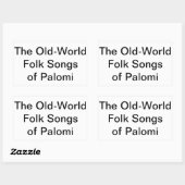 Oude Wereld Volksliederen Palomi Hankamer Artjunkh Rechthoekige Sticker (Vel)