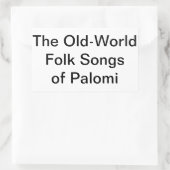 Oude Wereld Volksliederen Palomi Hankamer Artjunkh Rechthoekige Sticker (Tas)