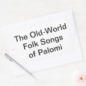 Oude Wereld Volksliederen Palomi Hankamer Artjunkh Rechthoekige Sticker (Envelop)