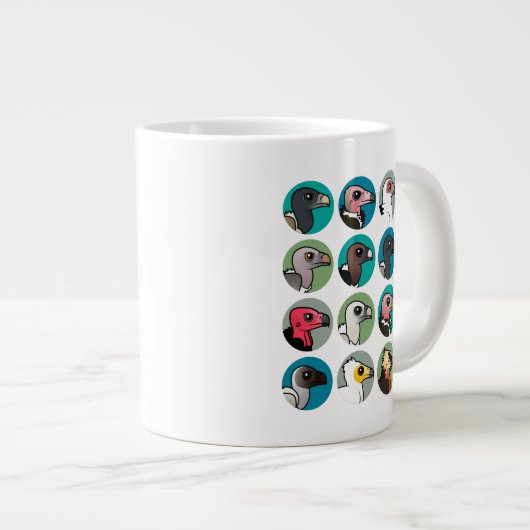 Oude Wereld Vultures Grote Koffiekop (Voorkant rechts)