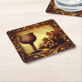 Oude Wereld Wijn Onderzetter / Chalices en Goblets (Schuin)