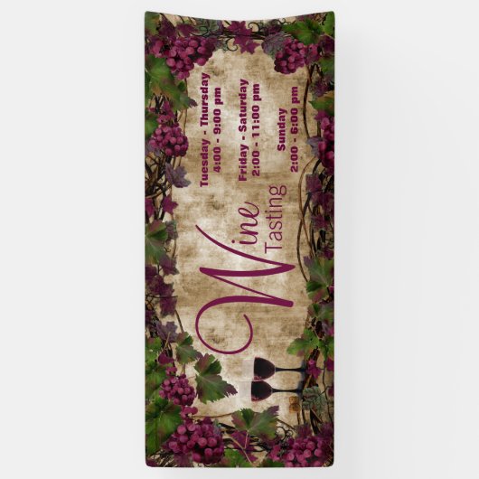 Oude Wereld wijnproeverij Spandoek (Verticaal)