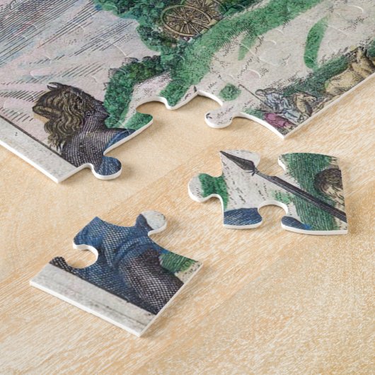  oude Wereldkaart 1000 stuks Legpuzzel (Zijkant)